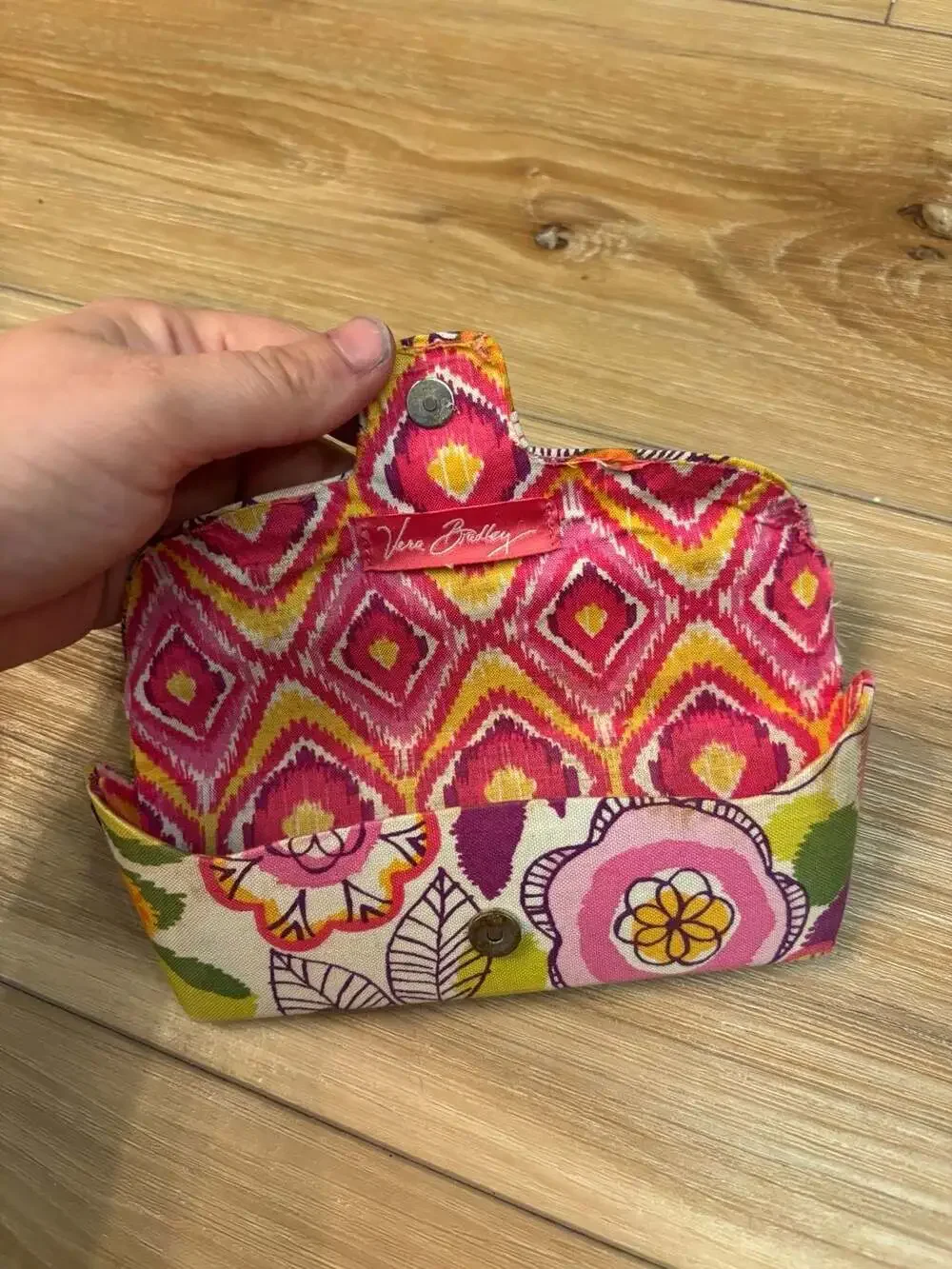 Vera Bradley Rare Vintage Clementine Floral Hard Eyeglass Case Magnetic Closure